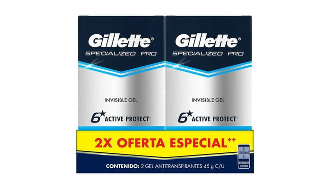 2 Desodorante Gillette Clinical Gel Cool Wave 45Gr
