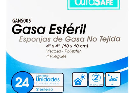Gasa Alfa Esteril No Tejida 4X4 10 Cm 24 Und