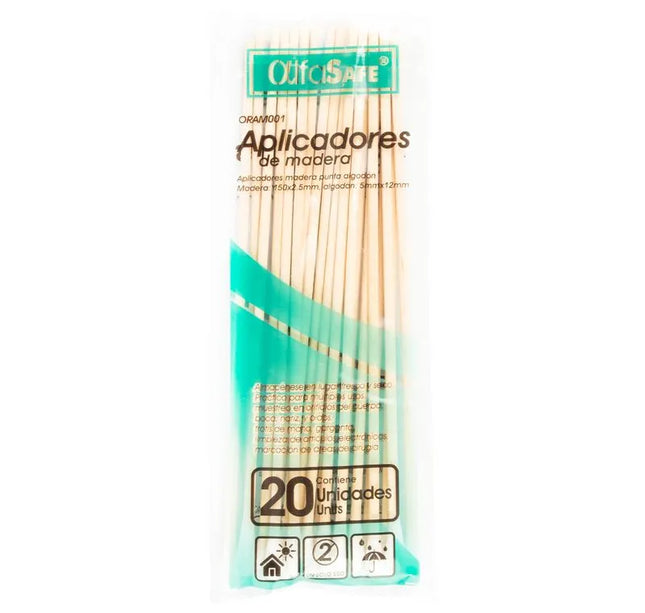 Aplicador De Madera Alfa 20 Und