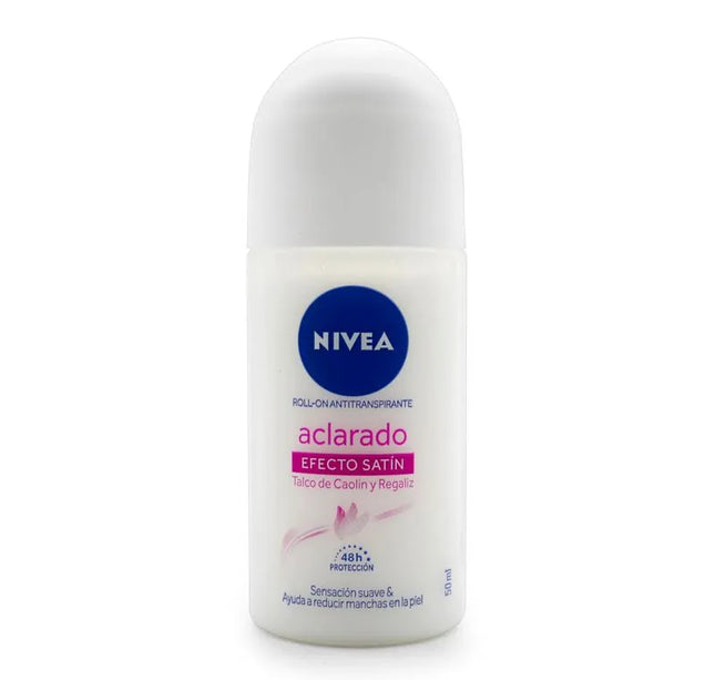 Desodorante Nivea Roll On Aclarado Efecto Satin 50 Ml