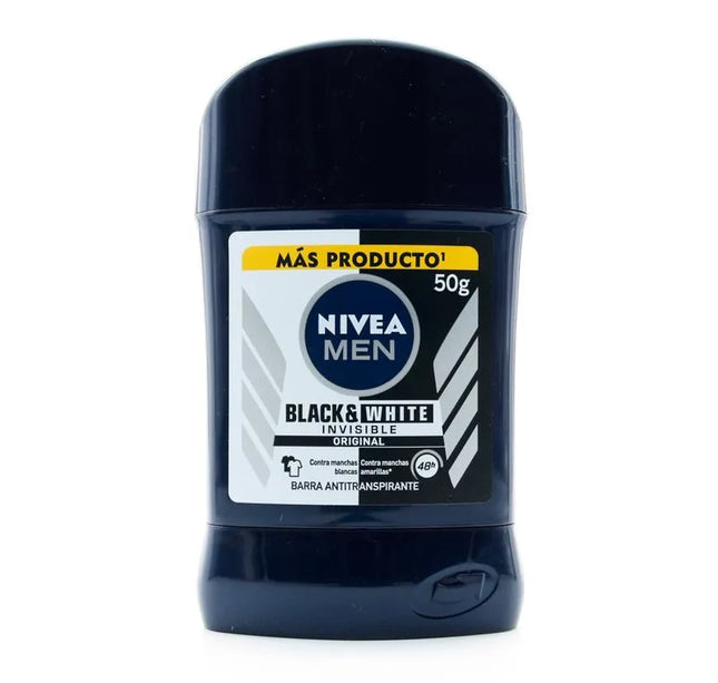 Desodorante Nivea Barra Invisible Black and White 50Gr
