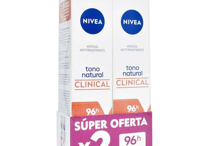 2 Desodorante Nivea Spray Clinical Tono Natural 150Ml