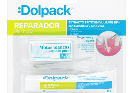 Gel Bucal Dolpack Reparador Triticum 15G+Pinzas + Algodón