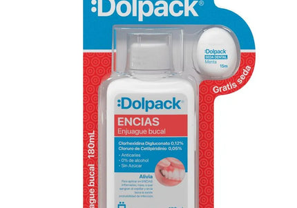 Enjuague Bucal Dolpack Encías Clorhexidina 180Ml+Seda
