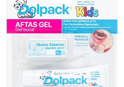 Gel Bucal Dolpack Kids Aftas 15G+Pinzas + Algodón