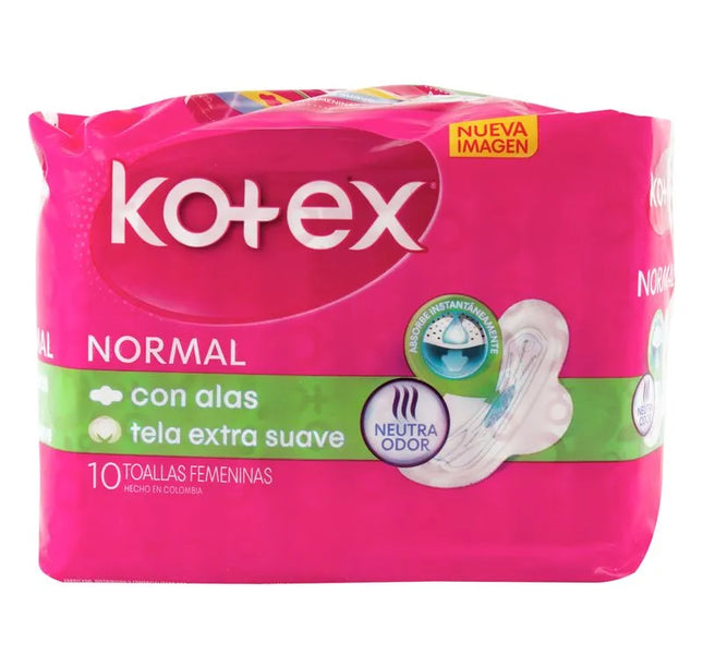 Toallas Kotex Normal Tela 10 Und