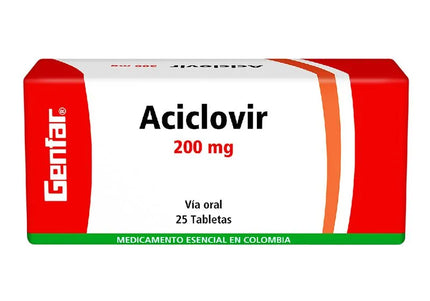 Aciclovir 200 Mg 25 Tabletas Gf