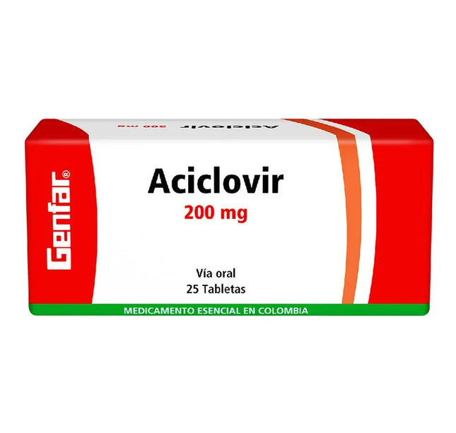 Aciclovir 200 Mg 25 Tabletas Gf