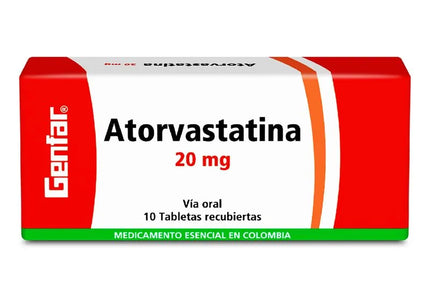 Atorvastatina 20 Mg 10 Tabletas Gf