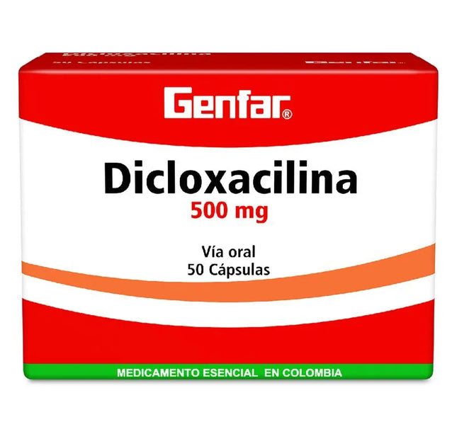 Dicloxacilina 500 Mg 50 Capsulas Gf