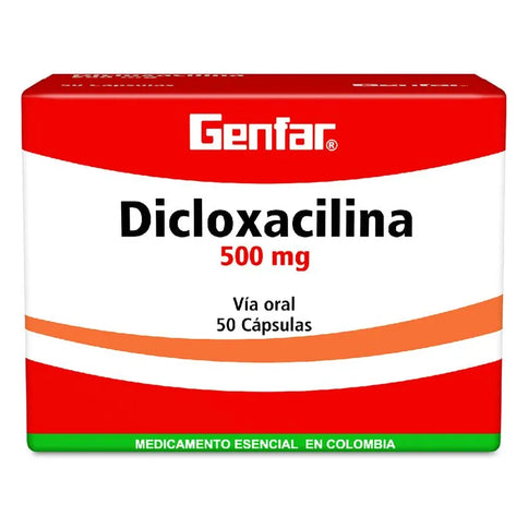 Dicloxacilina 500 Mg 50 Capsulas Gf