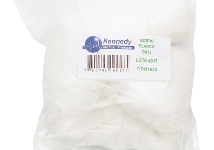 Gorro Desechable Blanco Kennedy 12 Unidades