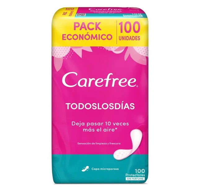 Protector Carefree Todos Los Dias 100 Unidades