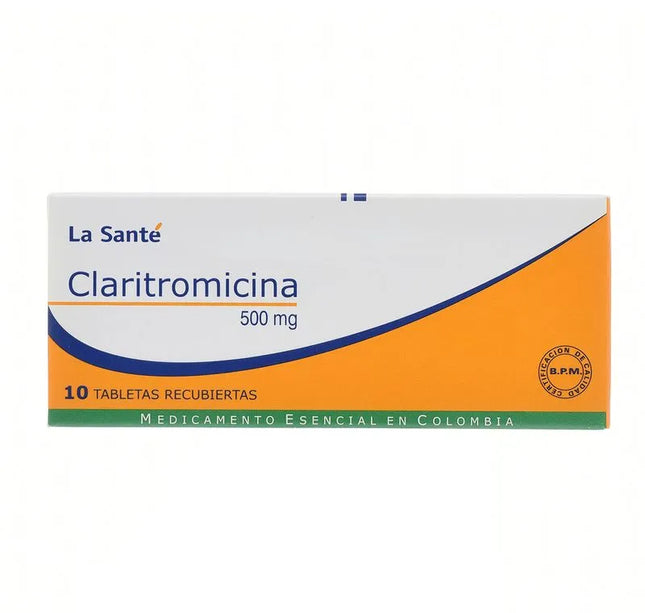 Claritromicina 500 Mg 10 Tabletas LS