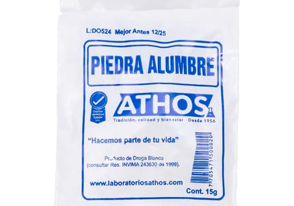 Piedra Alumbre 15 Gr 30 Sobres Athos