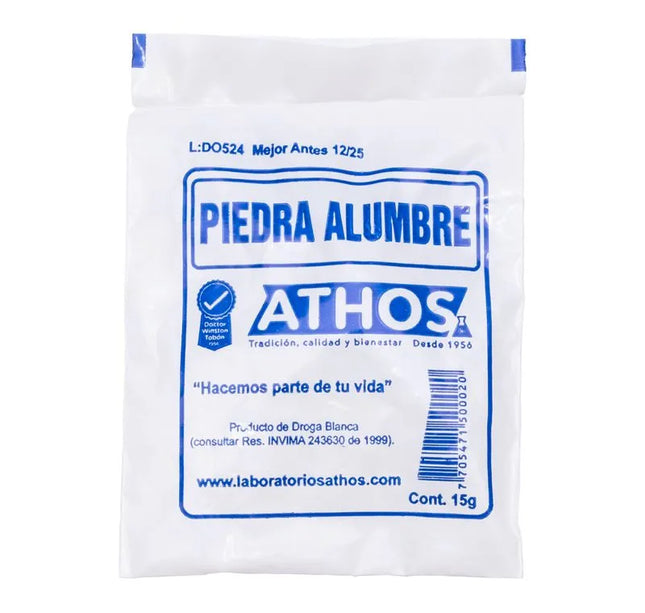 Piedra Alumbre 15 Gr 30 Sobres Athos