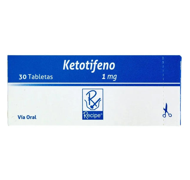 KETOTIFENO 1 MG 30 TABLETAS RC