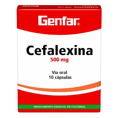 Cefalexina 500 Mg 10 Capsulas Gf