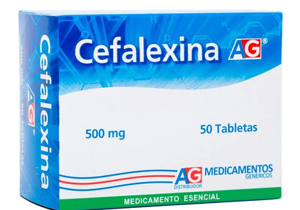 Cefalexina 500 Mg 50 Tabletas Ag