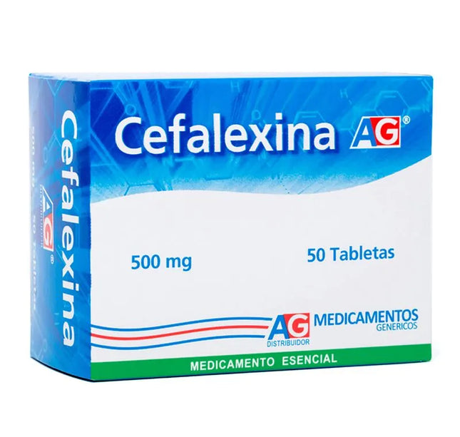 Cefalexina 500 Mg 50 Tabletas Ag