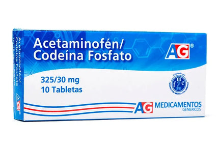 Acetaminofen/Codeina 325/30 Mg 10 Tbs Ag