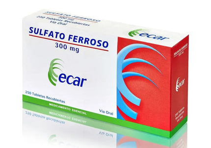 Sulfato Ferroso 300 Mg 250 Tabletas Ecar
