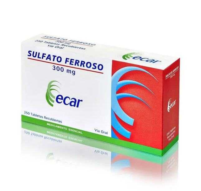 Sulfato Ferroso 300 Mg 250 Tabletas Ecar