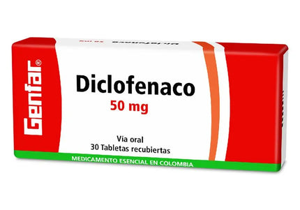 Diclofenaco 50 Mg 30 Tabletas Gf