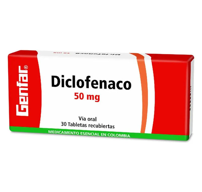Diclofenaco 50 Mg 30 Tabletas Gf