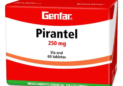 Pamoato Pirantel 250 Mg 60 Tabletas Gf