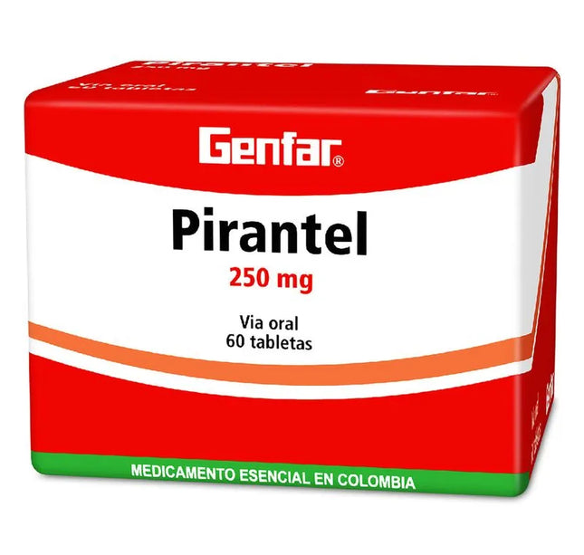 Pamoato Pirantel 250 Mg 60 Tabletas Gf