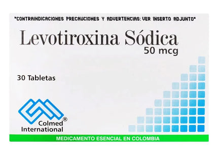 Levotiroxina 50 Mcg 30 Tabletas
