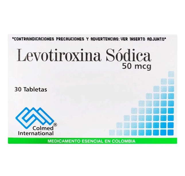 Levotiroxina 50 Mcg 30 Tabletas