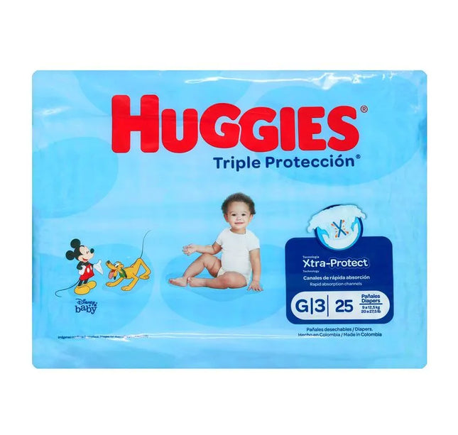 Pañales Huggies Triple Proteccion Etapa G 25 Unds