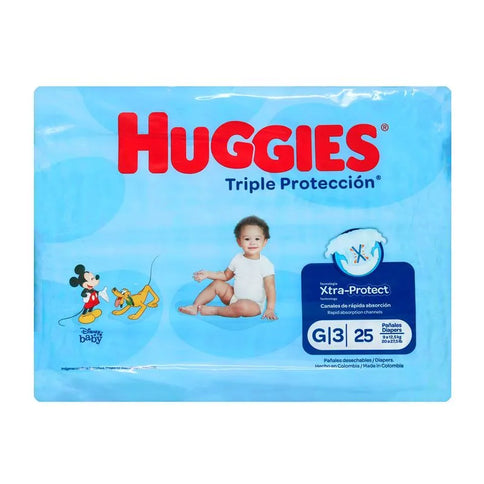Pañales Huggies Triple Proteccion Etapa G 25 Unds