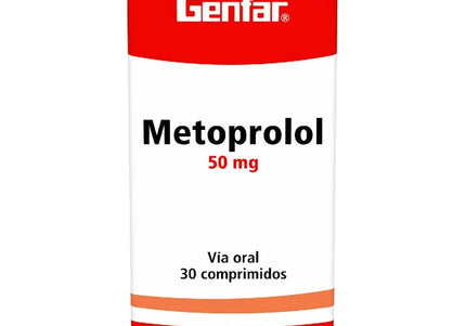 Metoprolol 50 Mg 30 Tabletas Gf
