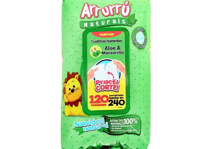 Toallitas Arrurru Aloe Practicorte 120 Ud