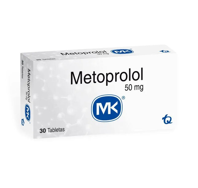 Metoprolol 50 Mg 30 Tabletas Mk