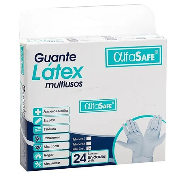 Guante Examen Alfa Latex 24 Uds L