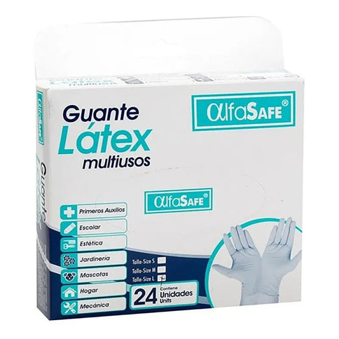 Guante Examen Alfa Latex 24 Uds L