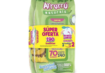 Toallitas Arrurru Aloe  Pack 190 Und