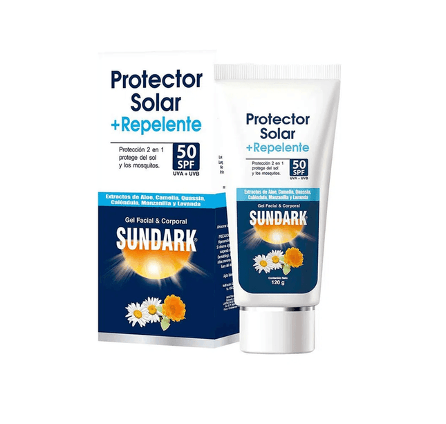 Protector Solar Sundark+Repelente Spf50 120Gr