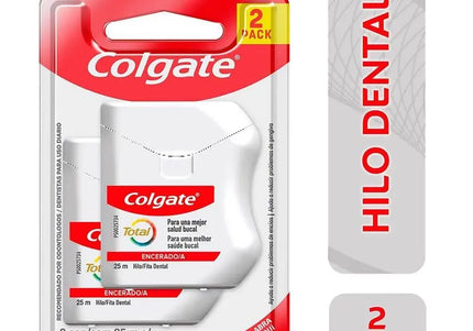 2. Pack Hilo Dental Colgate Total 25Mts