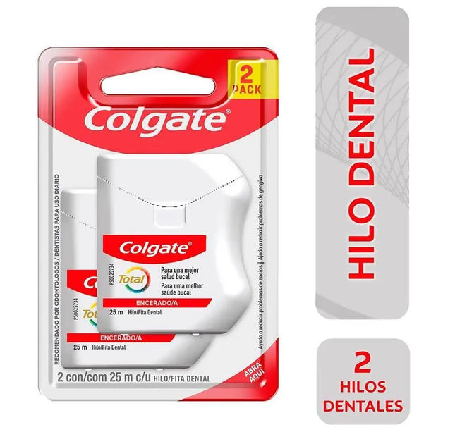 2. Pack Hilo Dental Colgate Total 25Mts