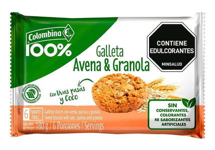 Galletas Con Avena Y Granola 6 Und