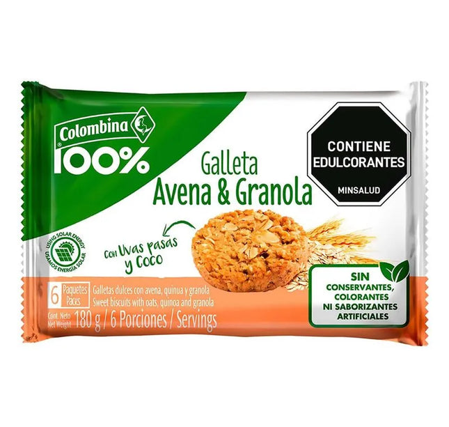 Galletas Con Avena Y Granola 6 Und