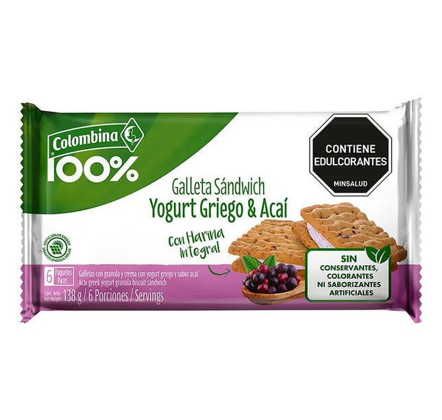 Galletas Sandwich Yogurt Griego 6 Und