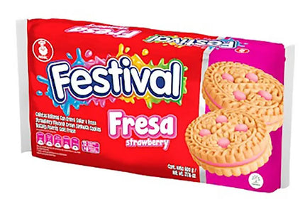 Galletas Festival Fresa 12 Paquetes 6 Und