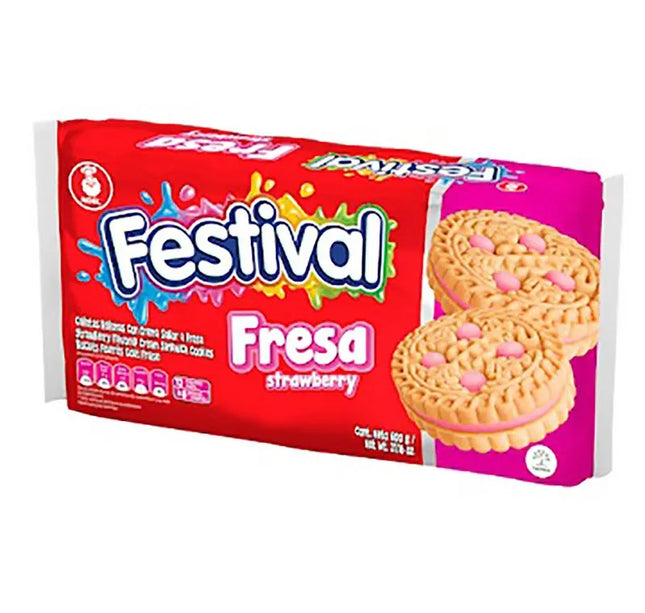 Galletas Festival Fresa 12 Paquetes 6 Und