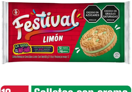 Galleta Festival Limon 12 Paquetes X6 Galletas